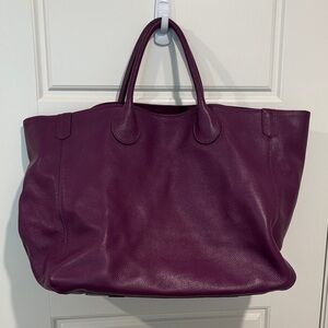 Beck large bag in Italian pebble leather with velvet interior